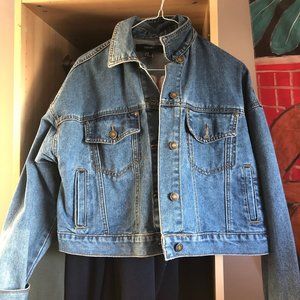 cropped jean jacket
